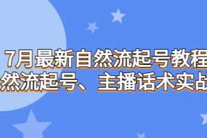 （6748期）7月最新自然流起号教程，自然流起号、主播话术实战课