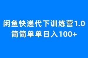 (6671期)闲鱼快递代下训练营1.0,简简单单日入100+