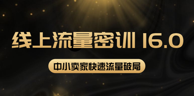 （3962期）2022秋秋线上流量密训16.0：包含 暴力引流10W+中小卖家流量破局技巧 等等！