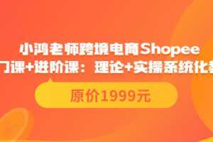 （3482期）跨境电商Shopee入门课+进阶课：理论+实操系统化教学（原价1999）