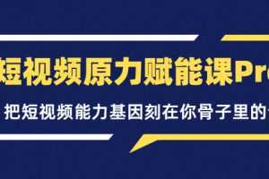 (3570期)短视频原力赋能课Pro,把短视频能力基因刻在你骨子里的课