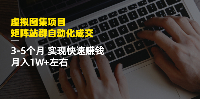 （2411期）虚拟图集项目：矩阵站群自动化成交，3-5个月 实现快速赚钱 月入1W+左右