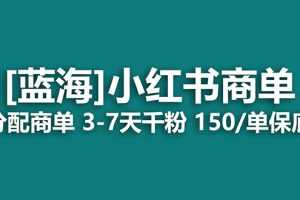 （7349期）2023蓝海项目，小红书商单，快速千粉，长期稳定，最强蓝海没有之一