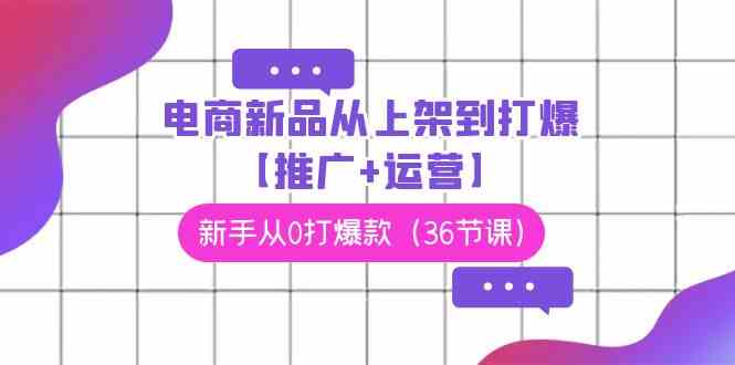 电商 新品从上架到打爆【推广+运营】，新手从0打爆款（36节课）_抖汇吧