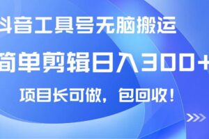 （14572期）抖音工具号无脑搬运玩法，小白轻松可日入300+包回收，长期可做