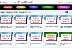 (888期)91加盟商终身售后,答疑,快速成为大神学习站。