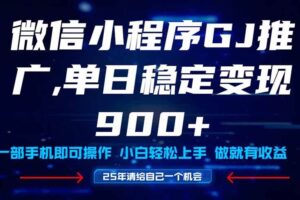（14854期）25年爆火小程序挂机推广玩法教学，小白宝妈轻松上手，单日稳定变现900+