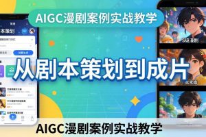（17817期）AIGC漫剧案例实战教学：从剧本策划到成片，手把手教学员用AI完成S级漫剧创作