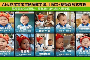 （18198期）AI火花宝宝宝宝剧场教学课，图文+视频双形式教程，解锁独家分成玩法，零基础也能快速入局变现