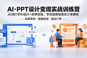 (18457期)AI·PPT设计变现实战训练营,从0到1学AI设计+派单变现,学完直接接真实订单赚钱