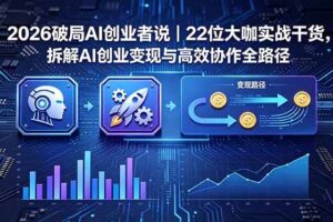 (18628期)2026 破局 AI 创业者说|22 位大咖实战干货,拆解 AI 创业变现与高效协作全路径