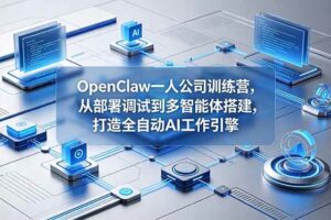(18789期)OpenClaw 一人公司训练营,从部署调试到多智能体搭建,打造全自动 AI 工作引擎