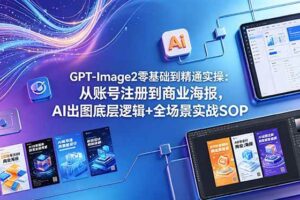 (18835期)GPT-Image2零基础到精通实操:从账号注册到商业海报,AI出图底层逻辑+全场景实战SOP