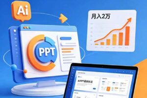 (18881期)ai+PPT最新玩法,月入2万掌握AI工具,解锁PPT高效创作与变现技巧3天入门,实战案例·副业指南