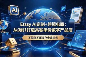 (18974期)Etsy AI定制+跨境电商:从0到1打造高客单价数字产品店,不囤货不压库存全球销售