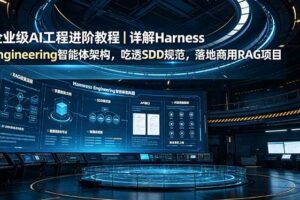(19158期)企业级AI工程进阶教程|详解Harness Engineering智能体架构,吃透SDD规范,落地商用RAG项目