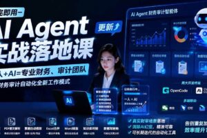 (19702期)学完即用—AI Agent实战落地课-更新:一人+AI=专业财务、审计团队,解锁财务审计自动化全新工作模式